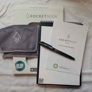 RocketBook Flip Erasable Rewritable Notepad FriXion Pen